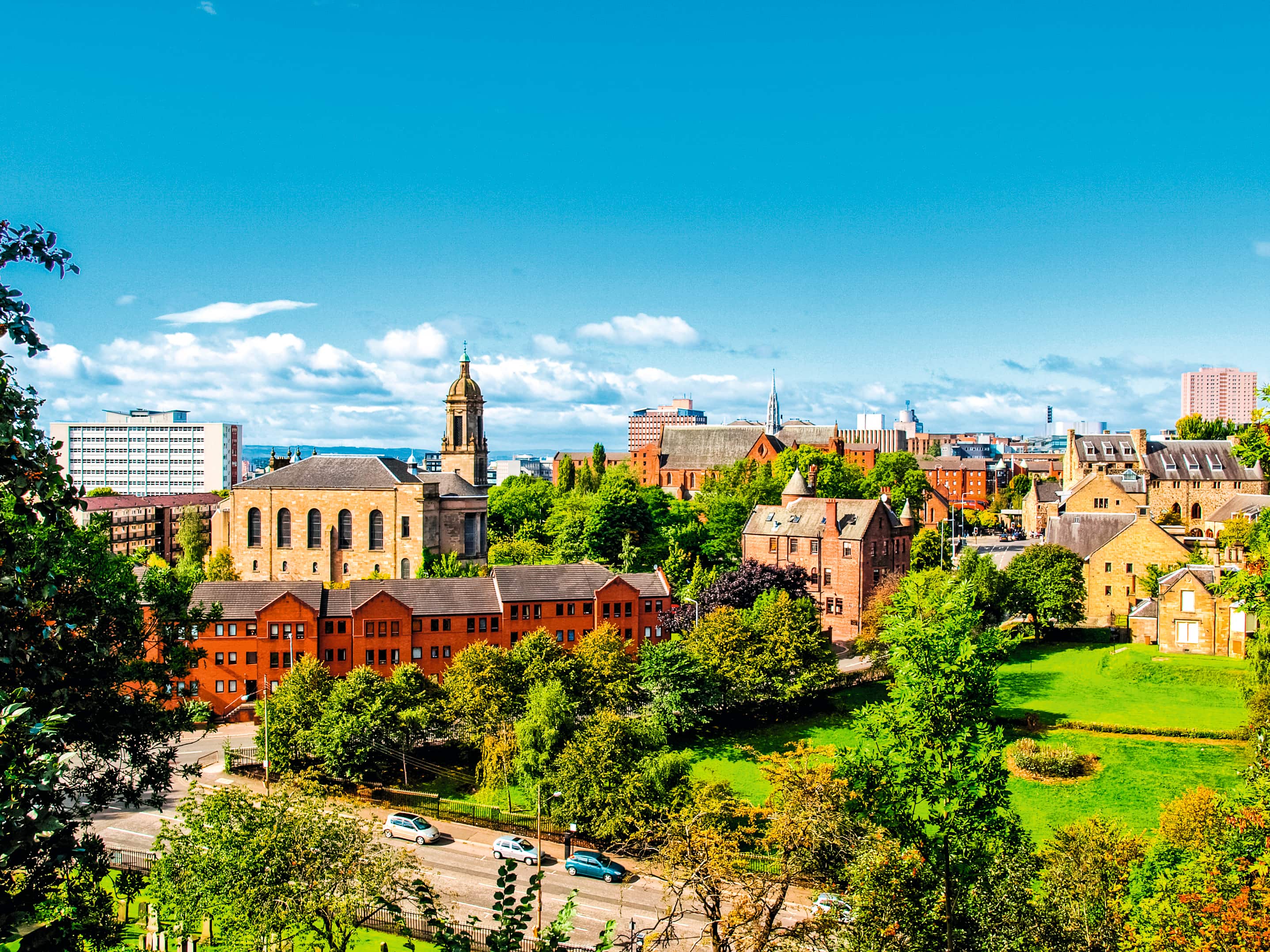 View over Glasgow city.