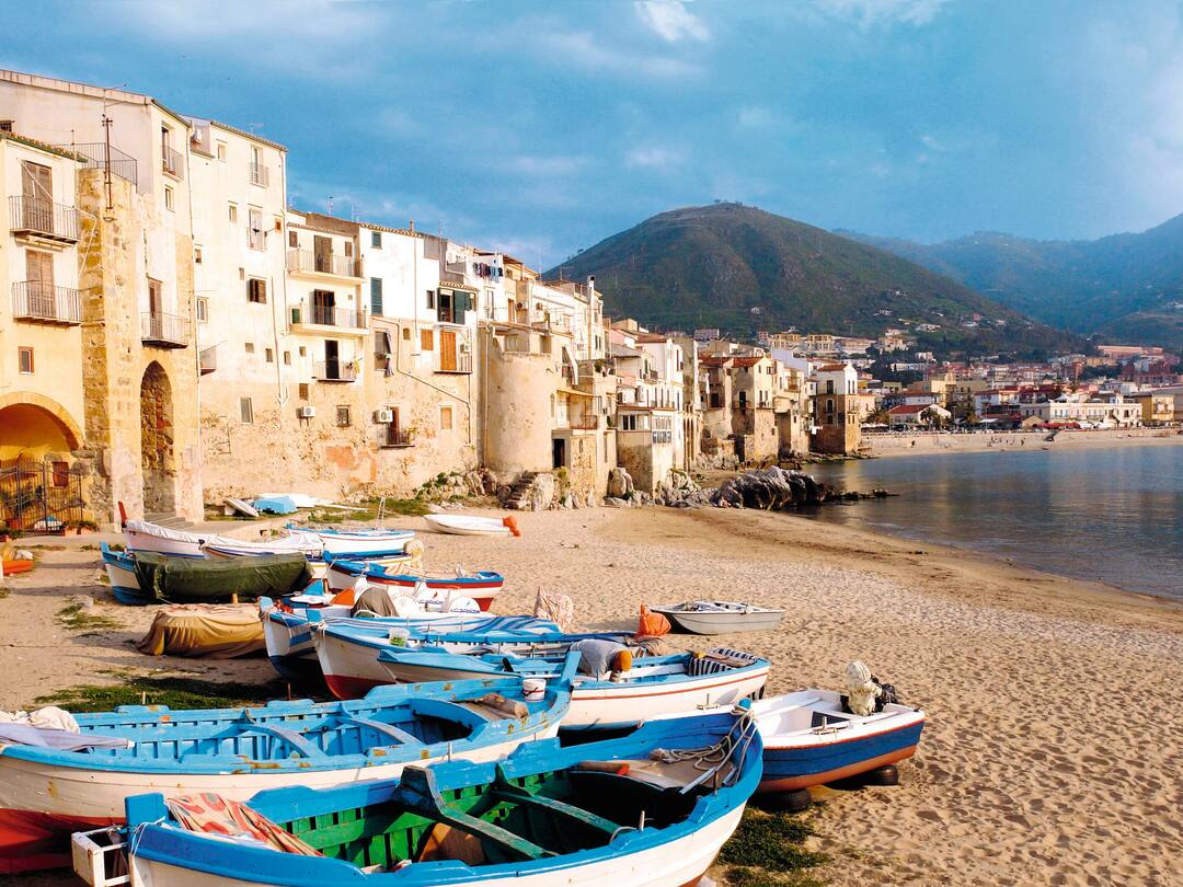 Cefalu harbour, Sicily