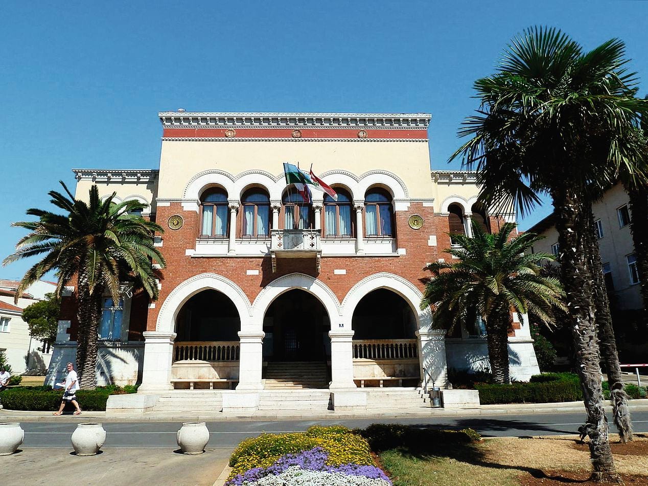 A view of Porec Town Hall, Croatia.