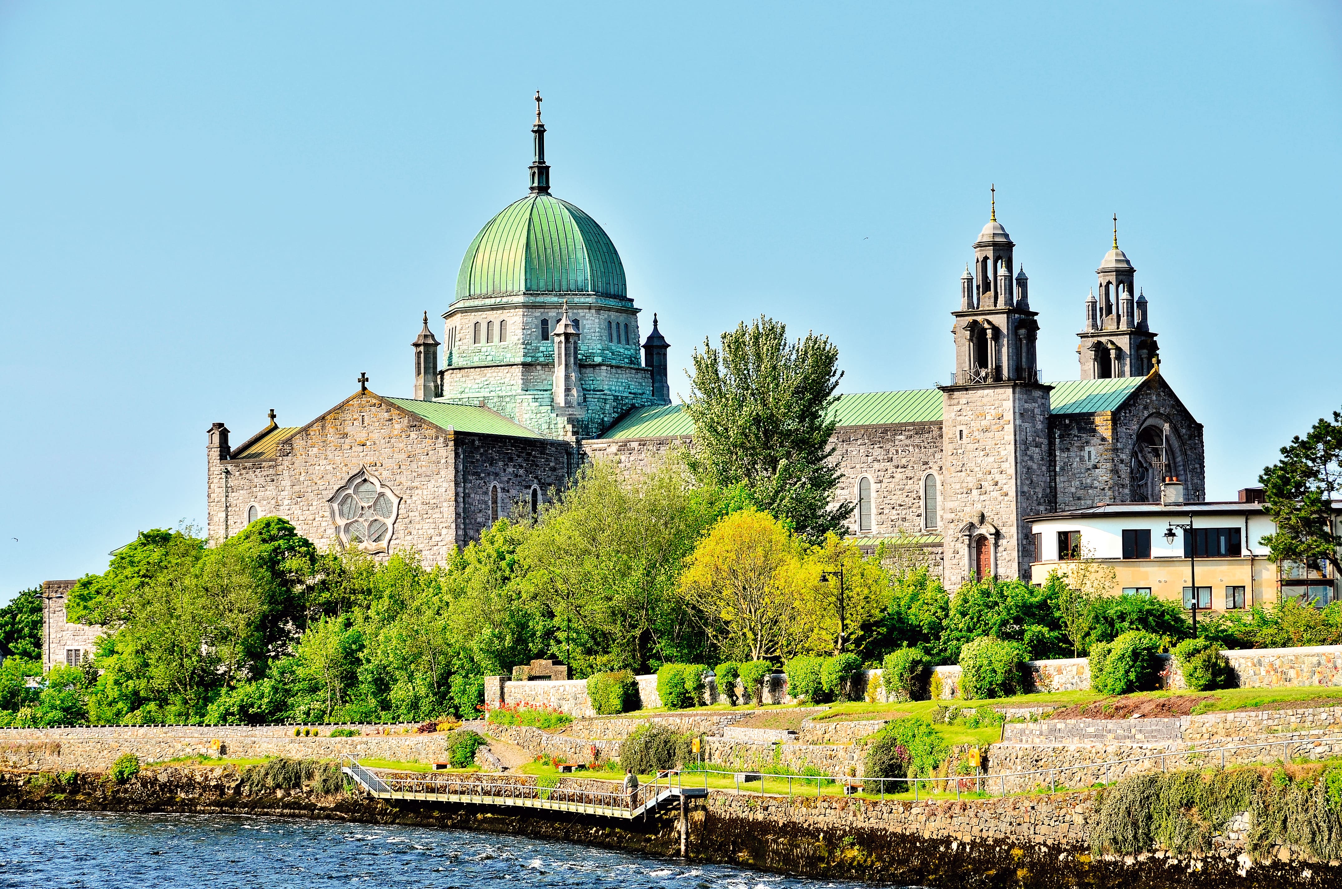 Galway Cathedral by the river.