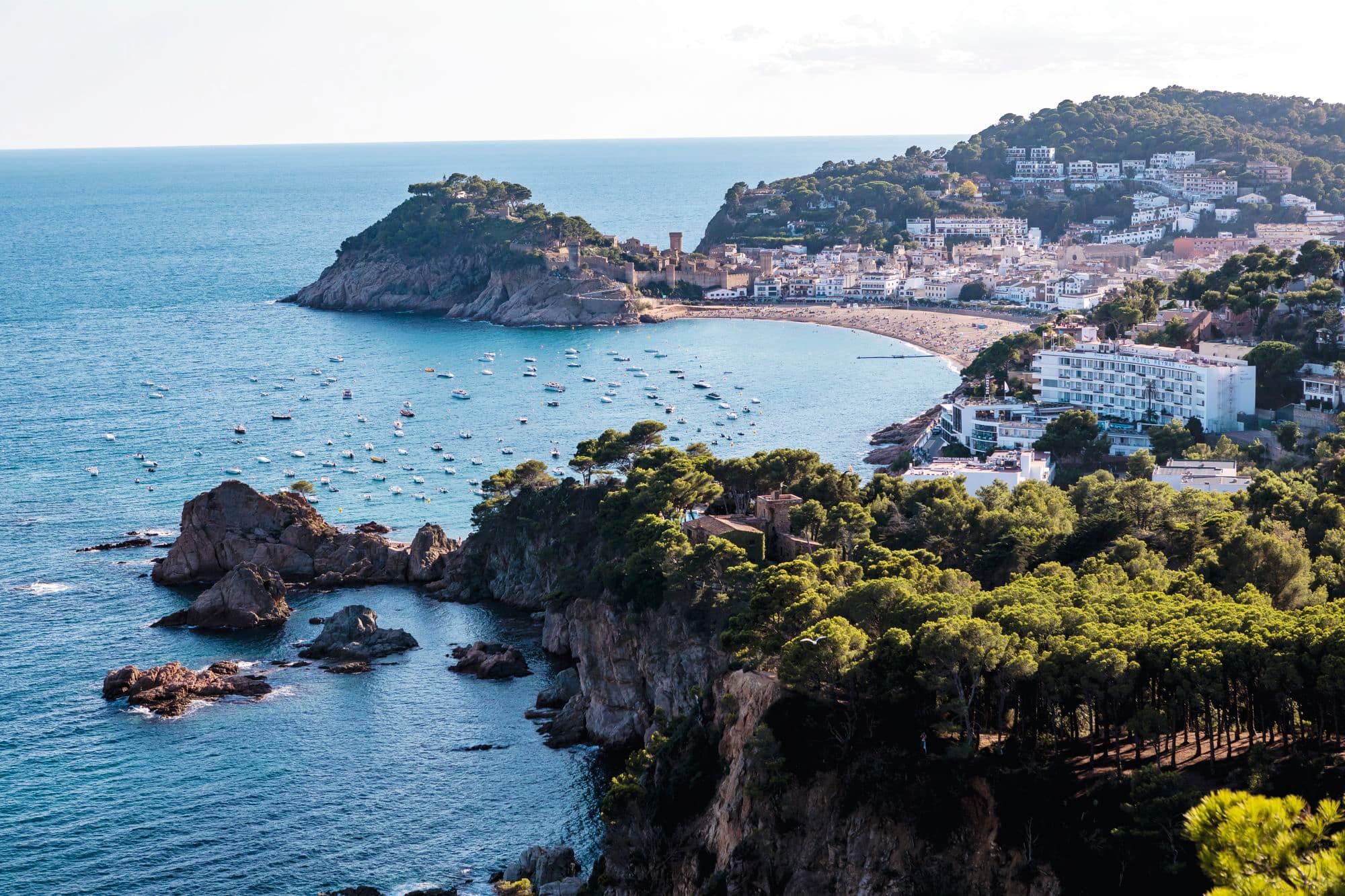 Aerial view of the Costa Brava coastline.