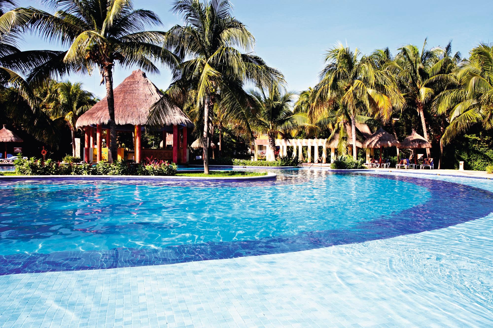 A view of a pool at Bahia Principe Grand Coba, Mexico.
