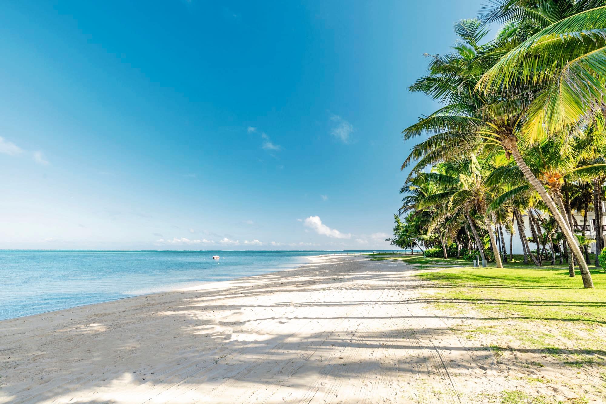 A view of the beach at Riu Turquoise in Mauritius.