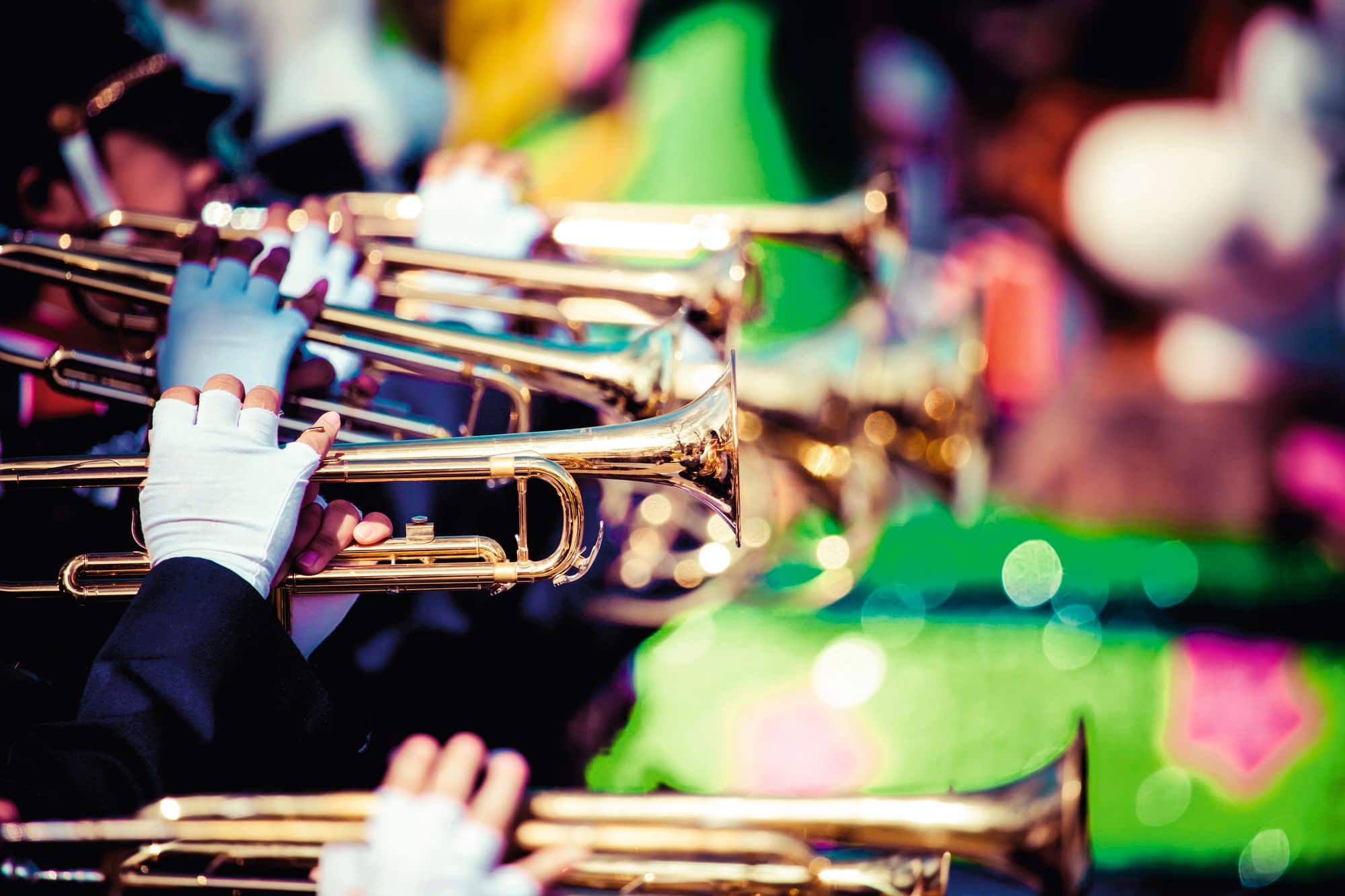 Brass band performing