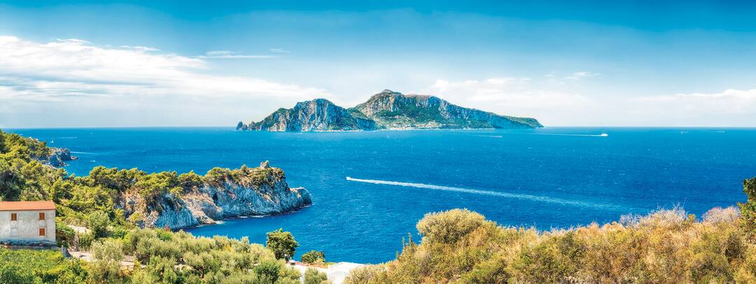 View of the Island of Capri, seen from Massa Lubrense