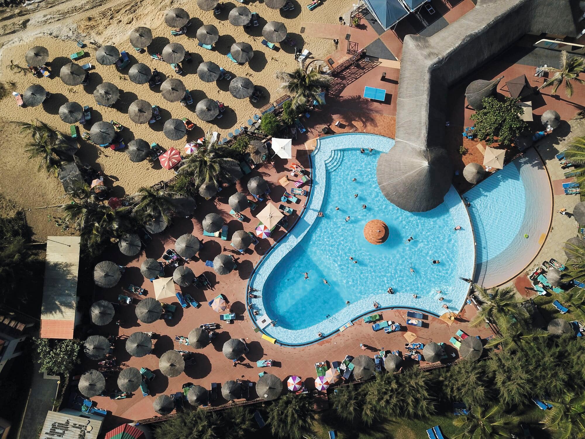 Overview of Senegambia Beach