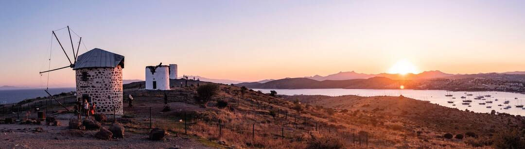 Gumbet Windmills, Bodrum, Turkey