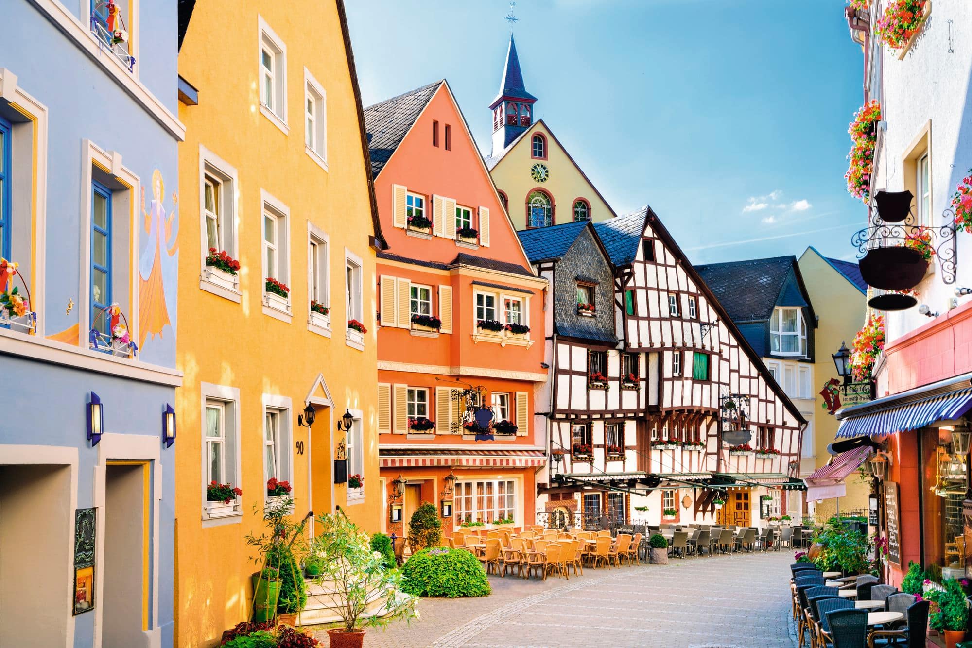 The Burgstrasse in Bernkastel-Kues, Germany.