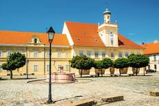 Holy trinity square in Tvrdja, old historic town of Osijek, Croatia