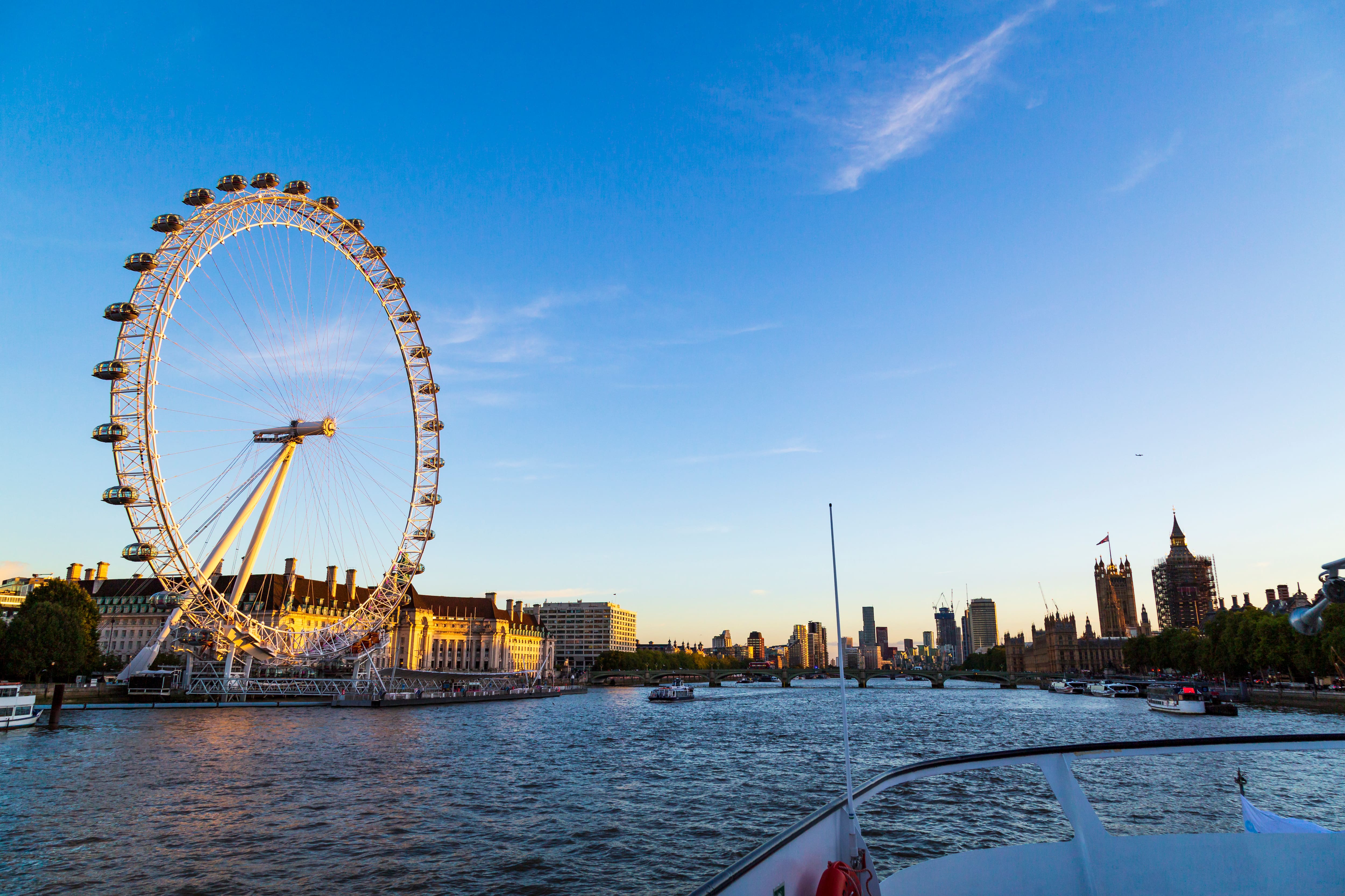 London Eye by the Thames.