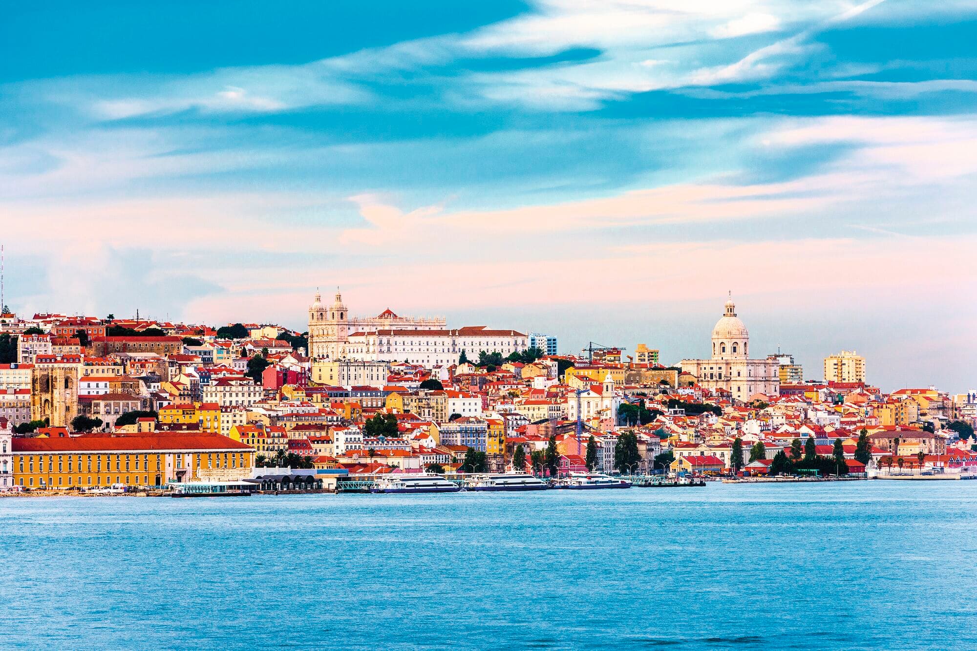 Lisbon skyline from the Tagus River.