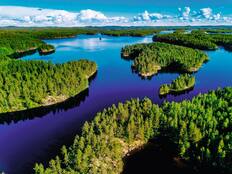 Blue lake, Finland