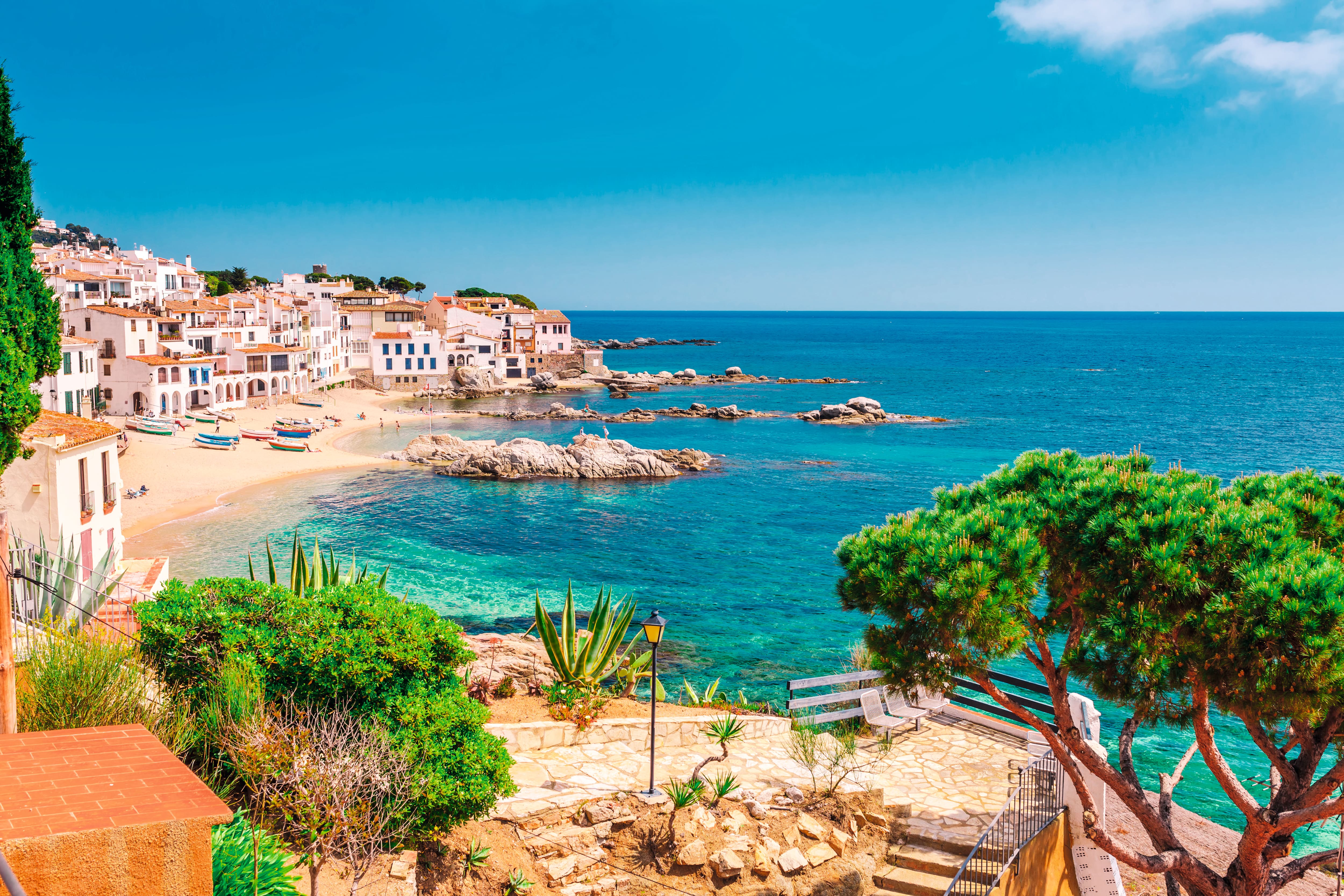 Sea landscape with Calella de Palafrugell, Catalonia