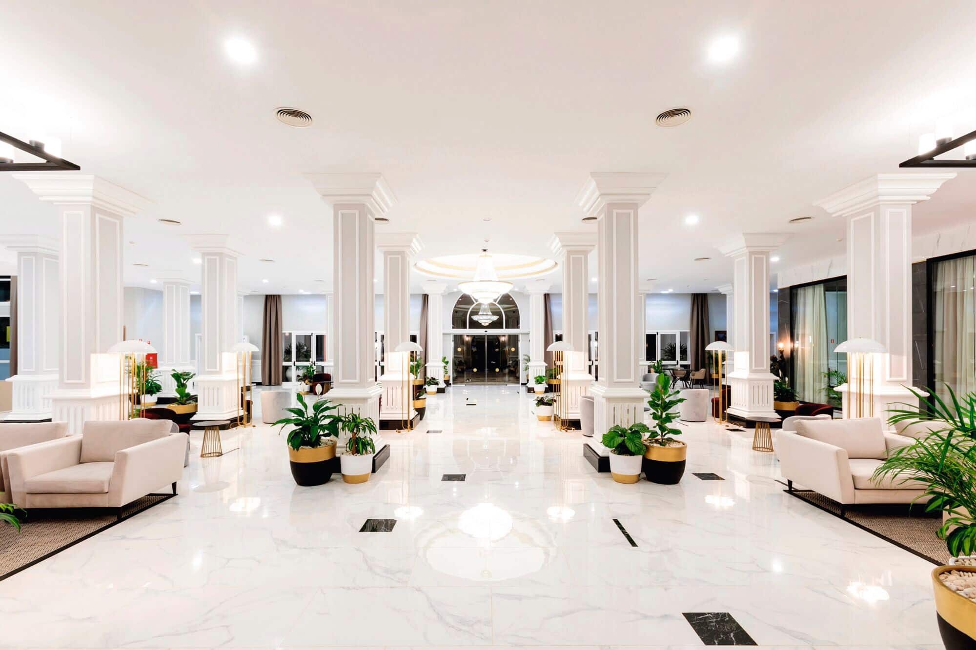Luxury lobby area.