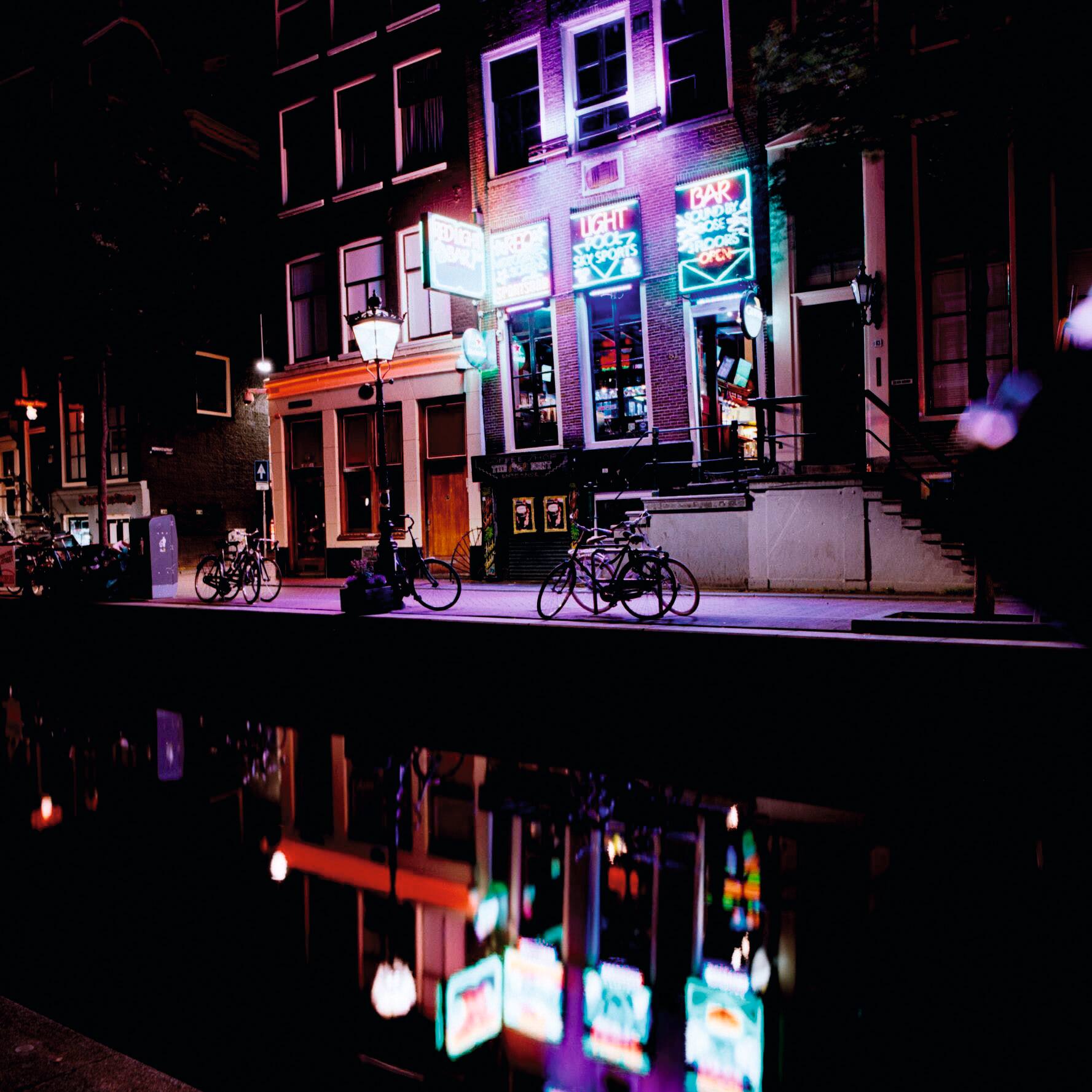 Amsterdam at night.