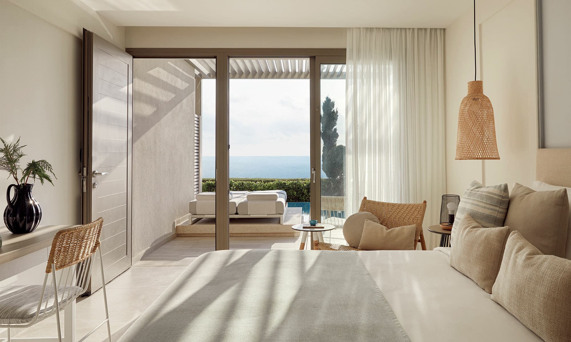 A sea-view suite at Atlantica Mare Village Paphos.