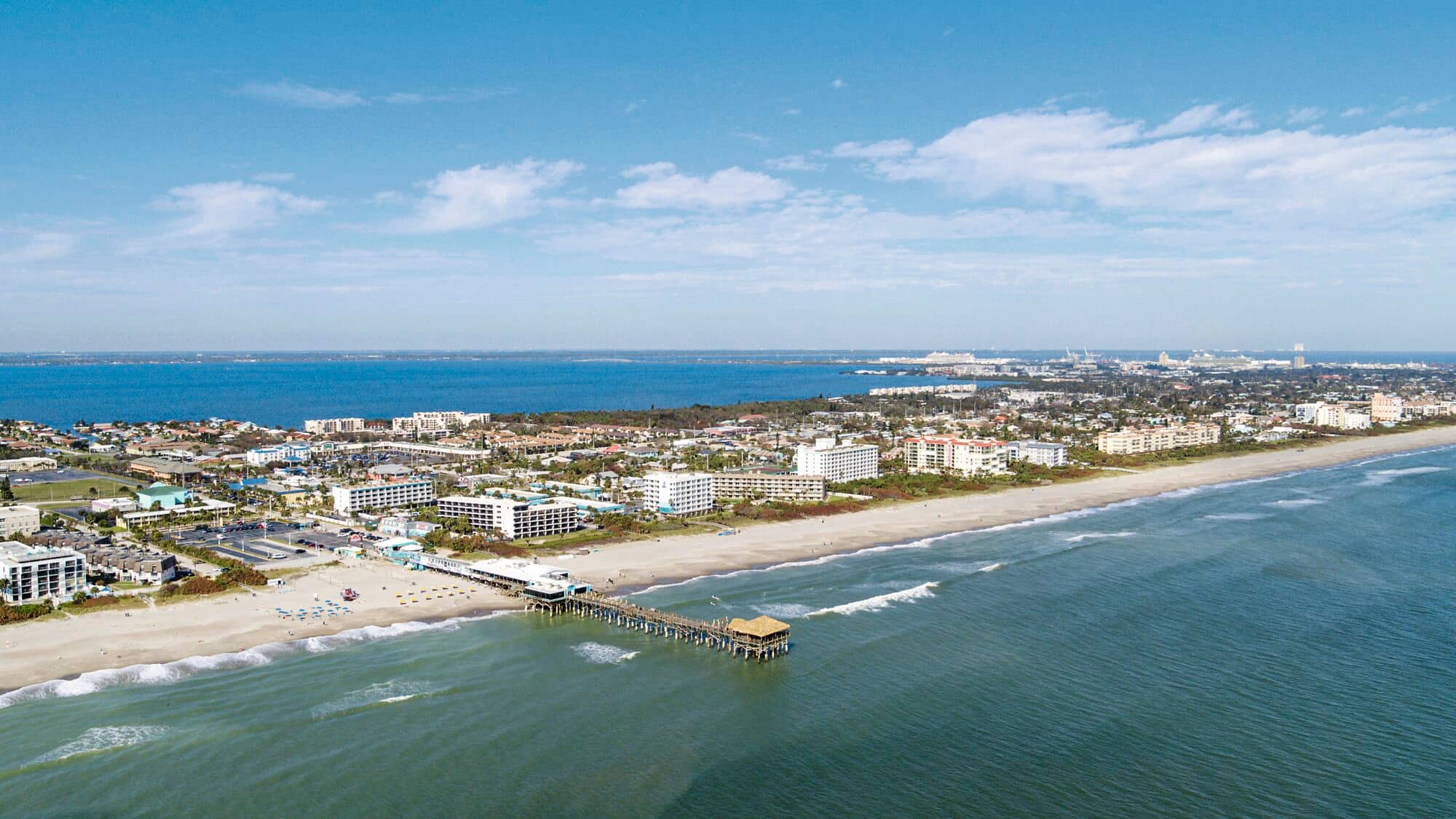 View of the coastline in florida.