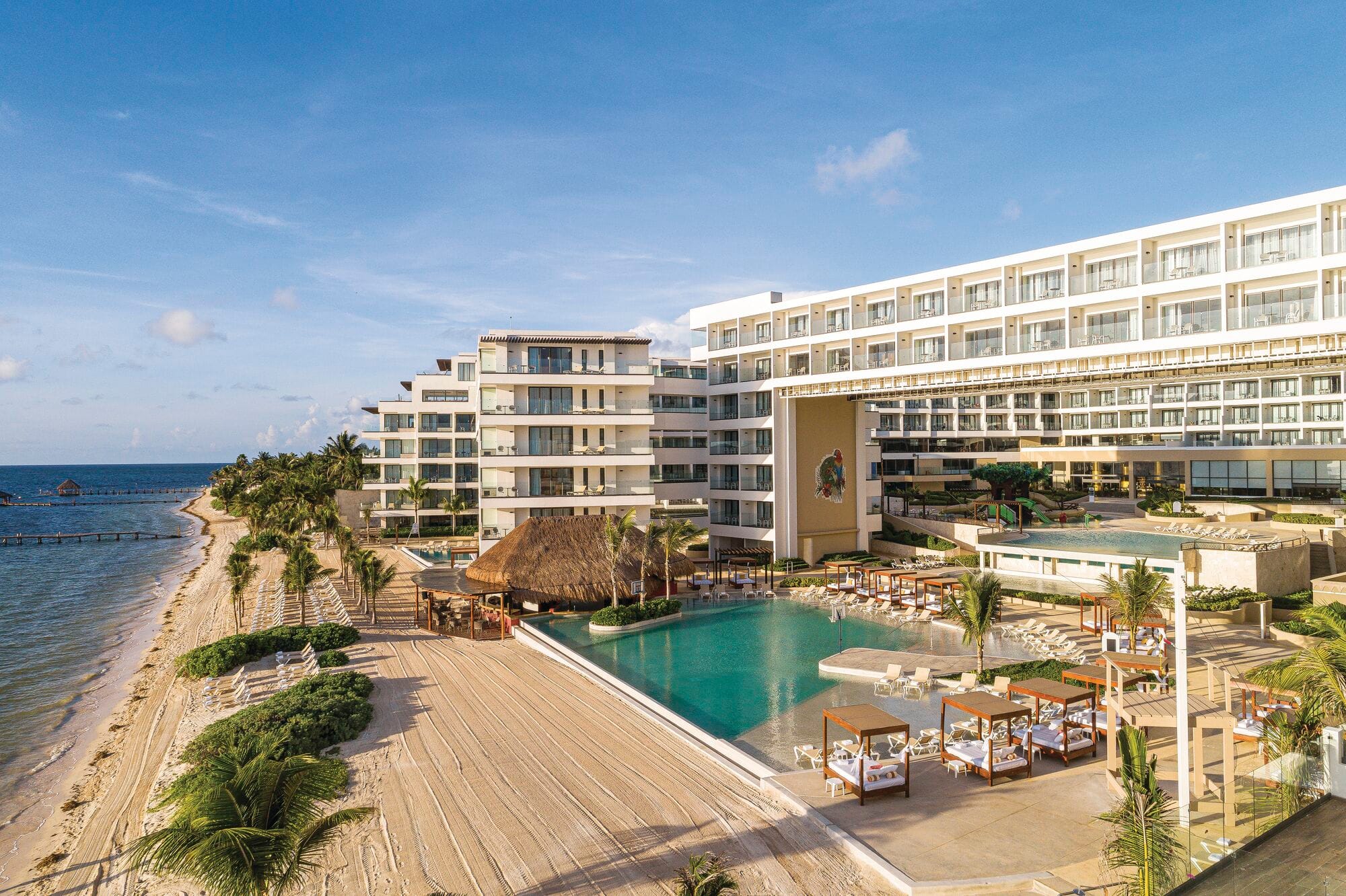 The seafront at Sensira Resort & Spa Riviera Maya.