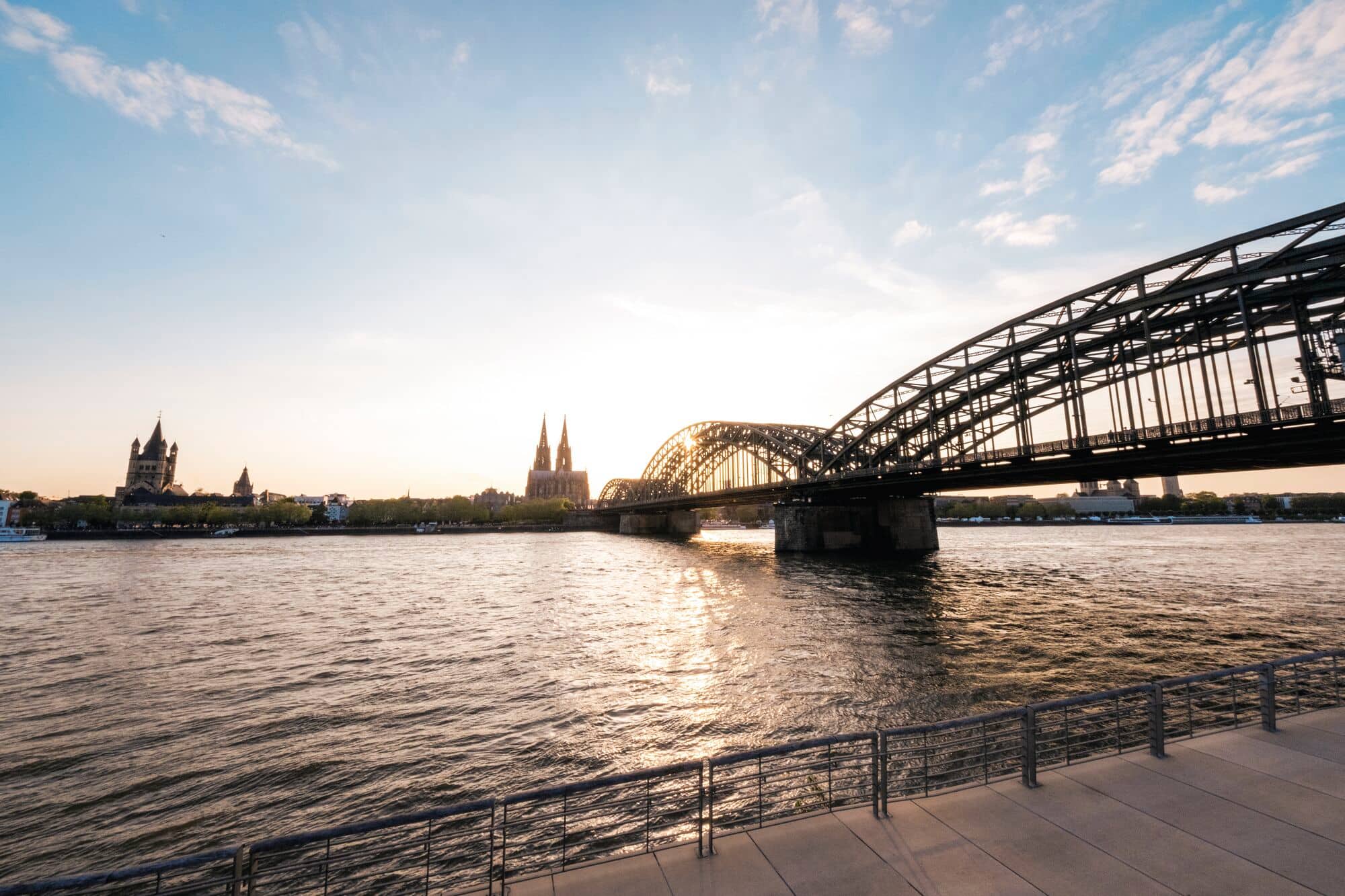 Sunset over Cologne.