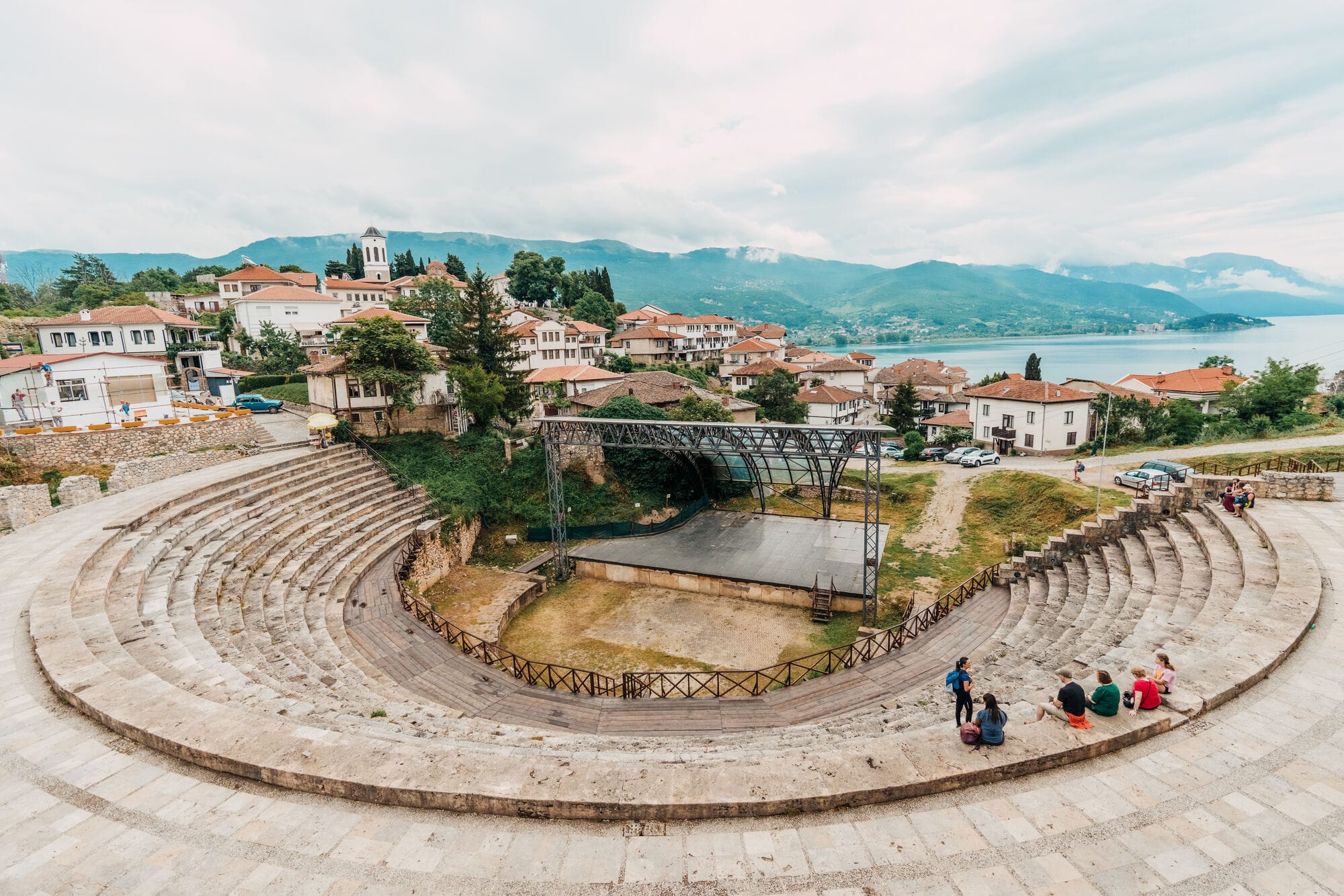 Outdoor thearte in Ohrid that dates from Roman times. 