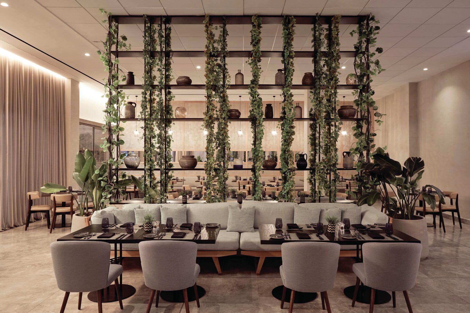 A restaurant dining area.