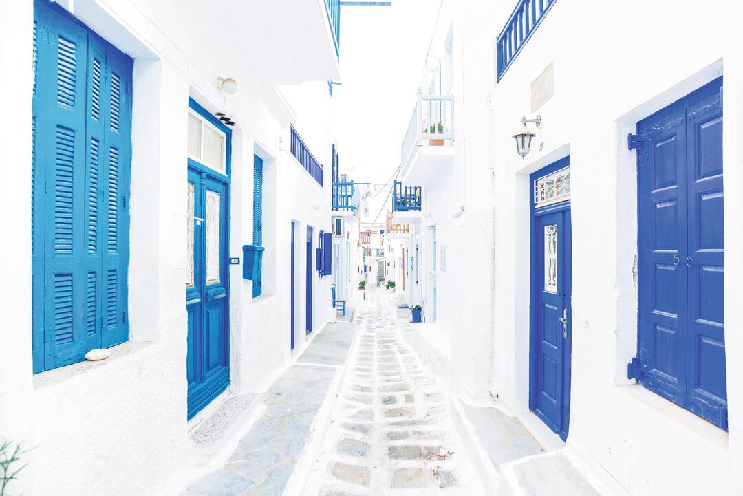 Mykonos street, Greece