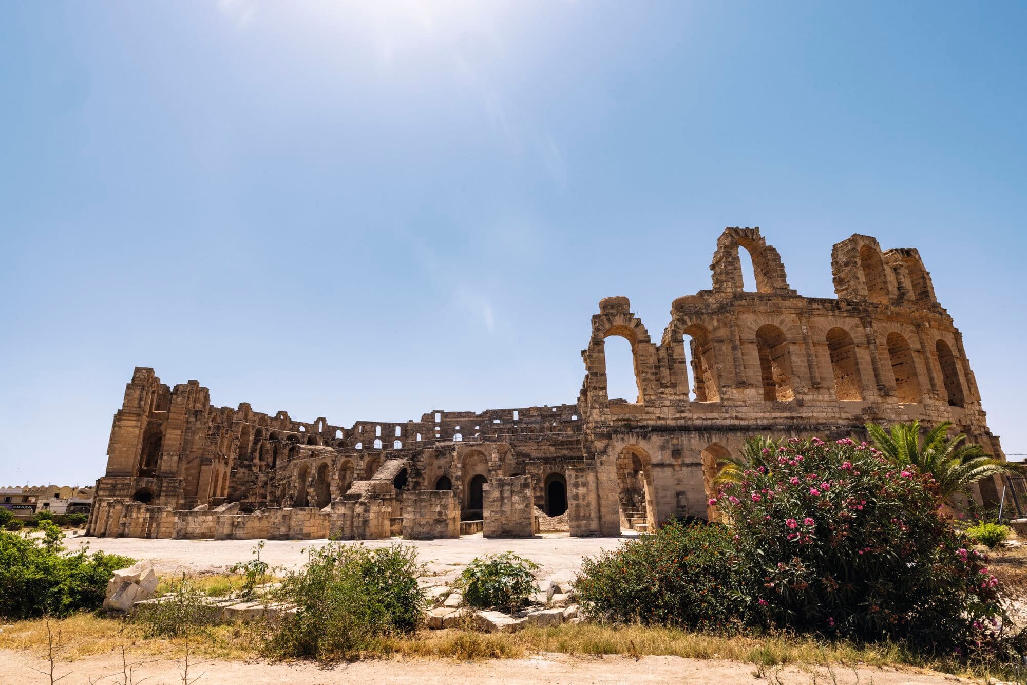 Amphitheatre of El Jem in Tunisia.