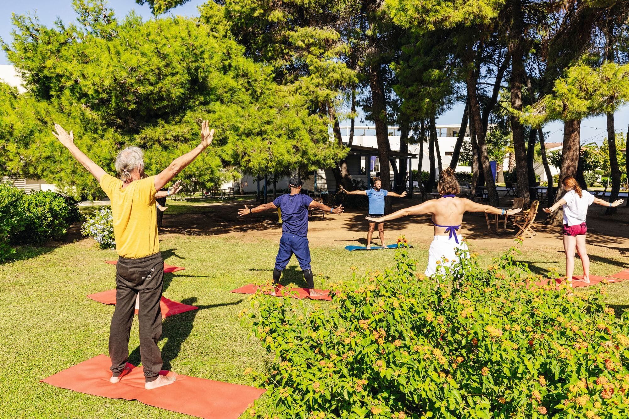  Yoga and stretch.