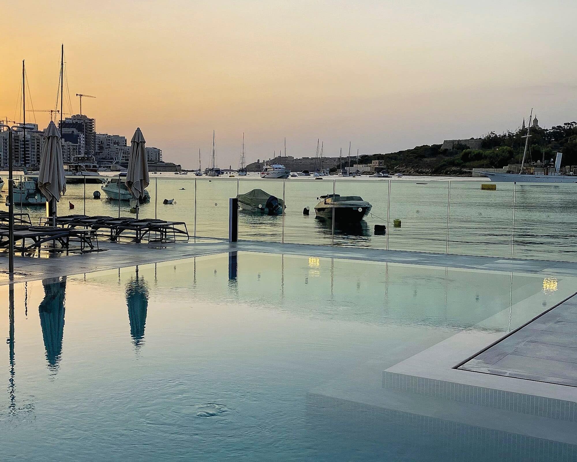 A view of the harbour from Waterfront Hotel.