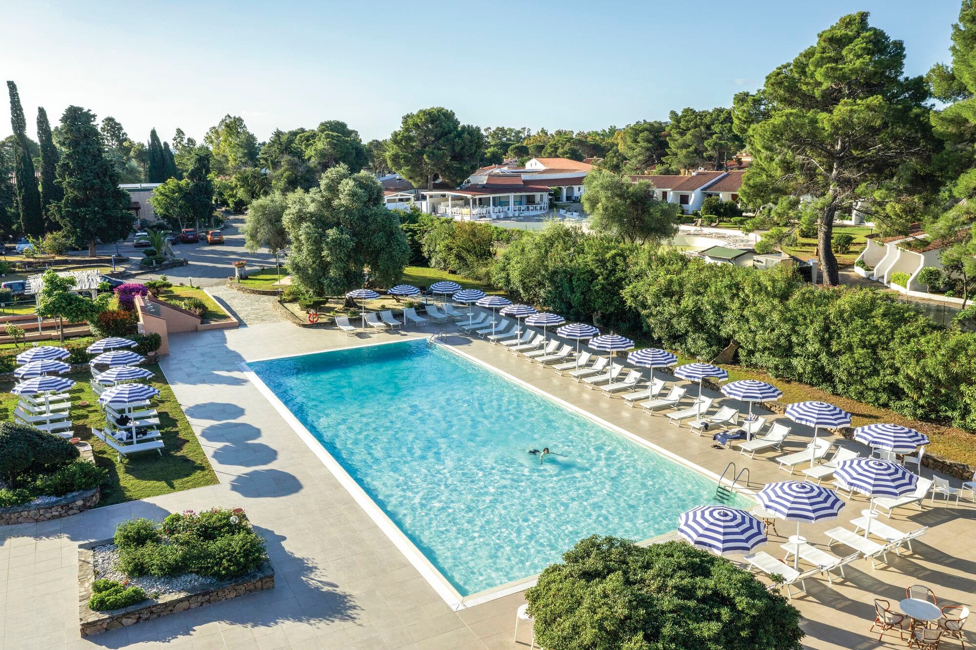 An aerial view of the pool at TUI Blue Budoni.