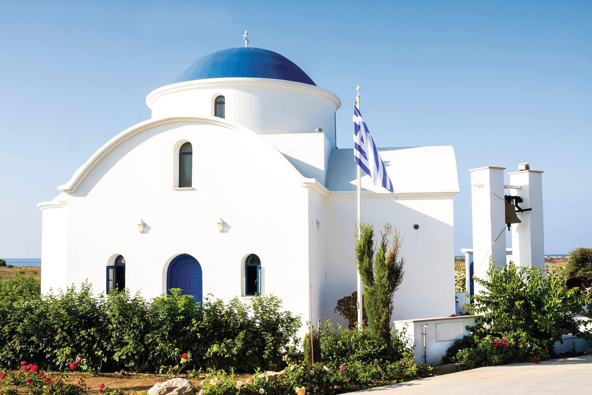A view of St Nicholas Chapel in Paphos, Greece.