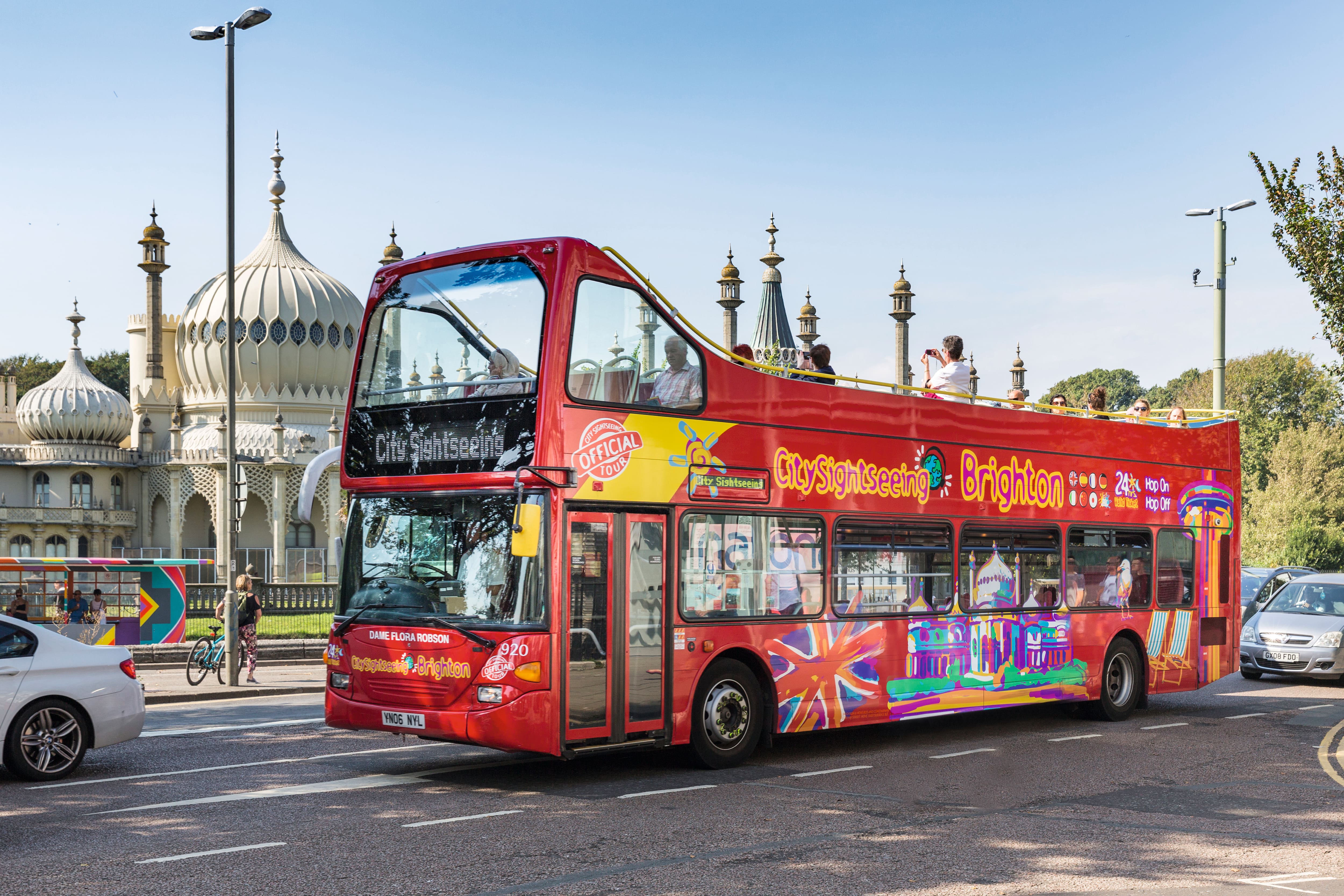 Hop-on–hop–off bus.