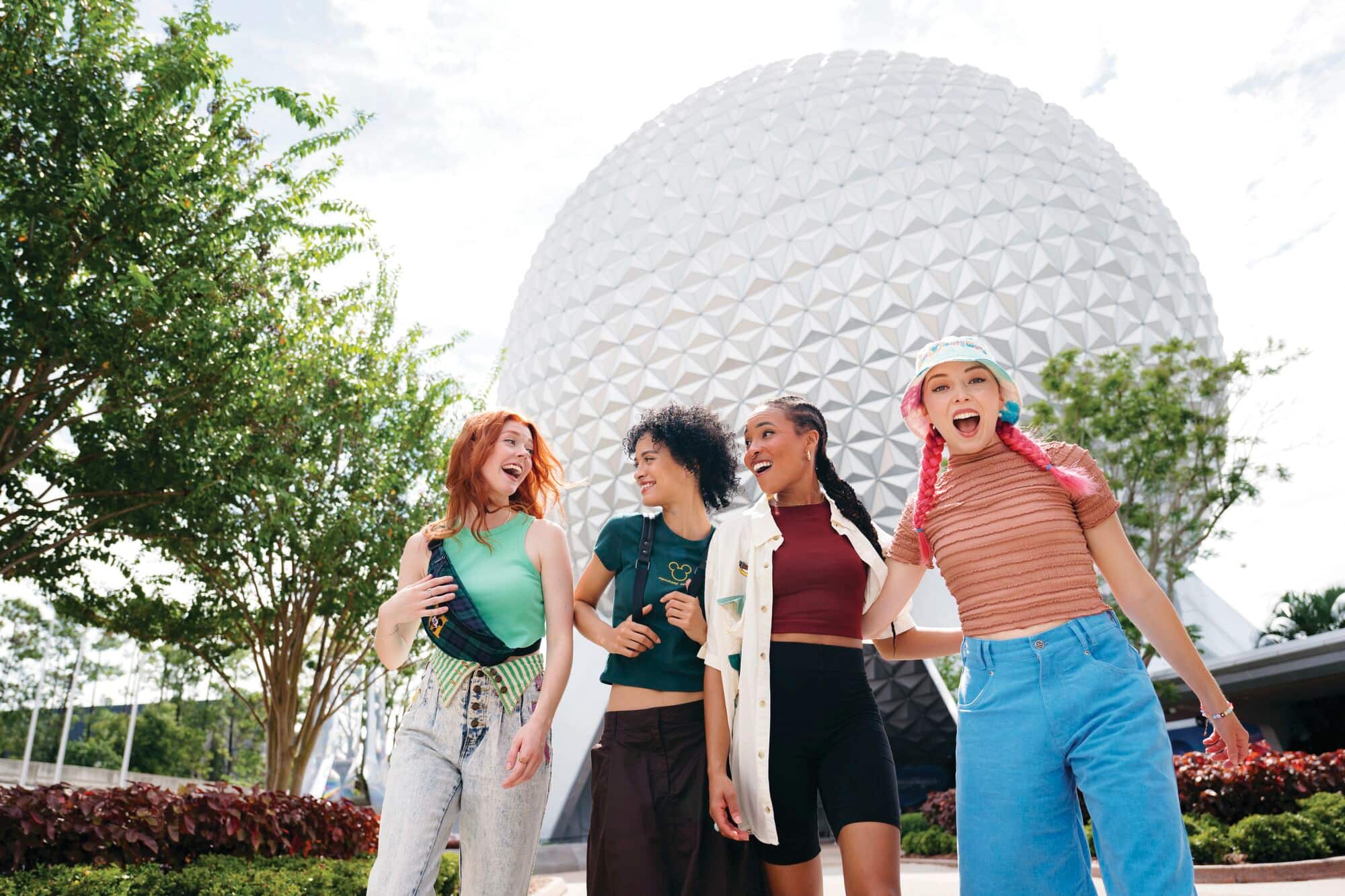 Guests at Spaceship Earth.