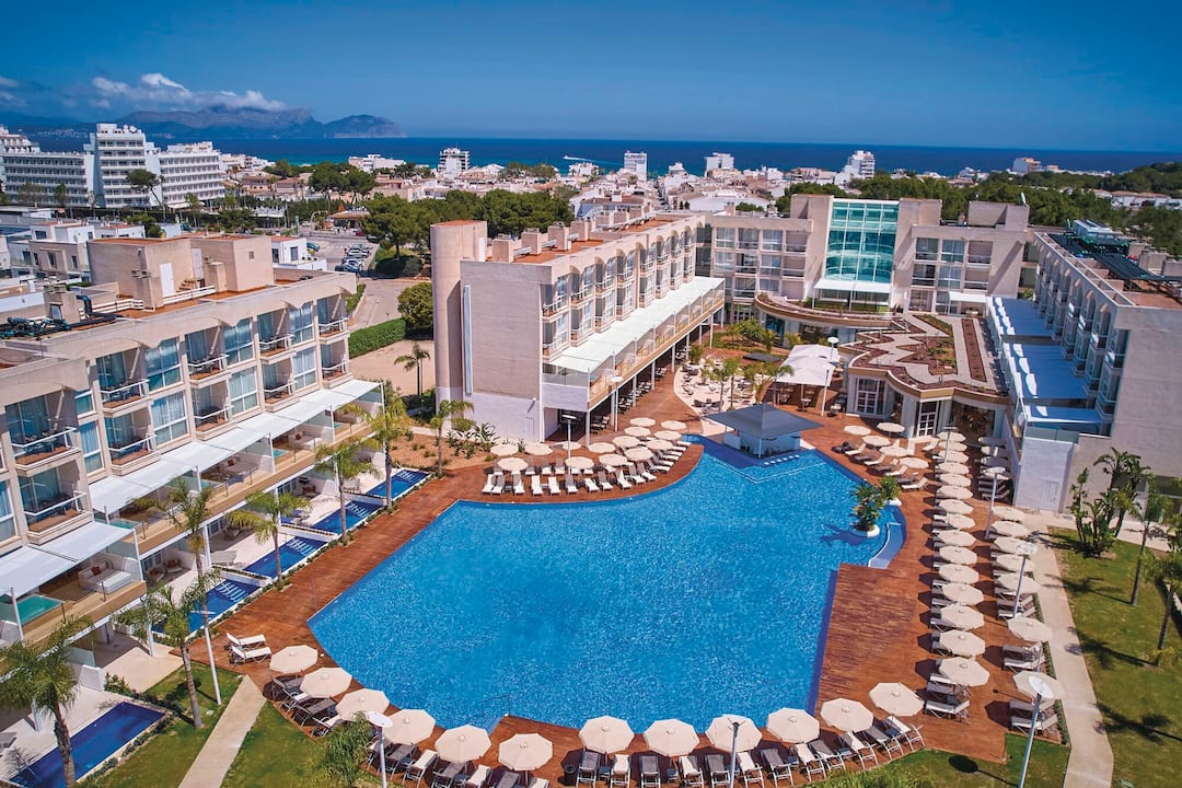 Aerial view of the hotel