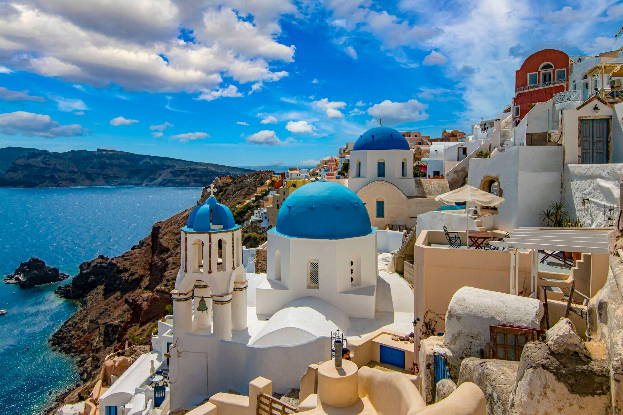 A view of the rooftops, Santorini