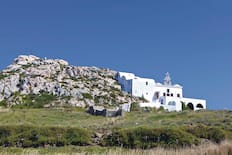 A traditional church on the hill, Monolithos, Santorini