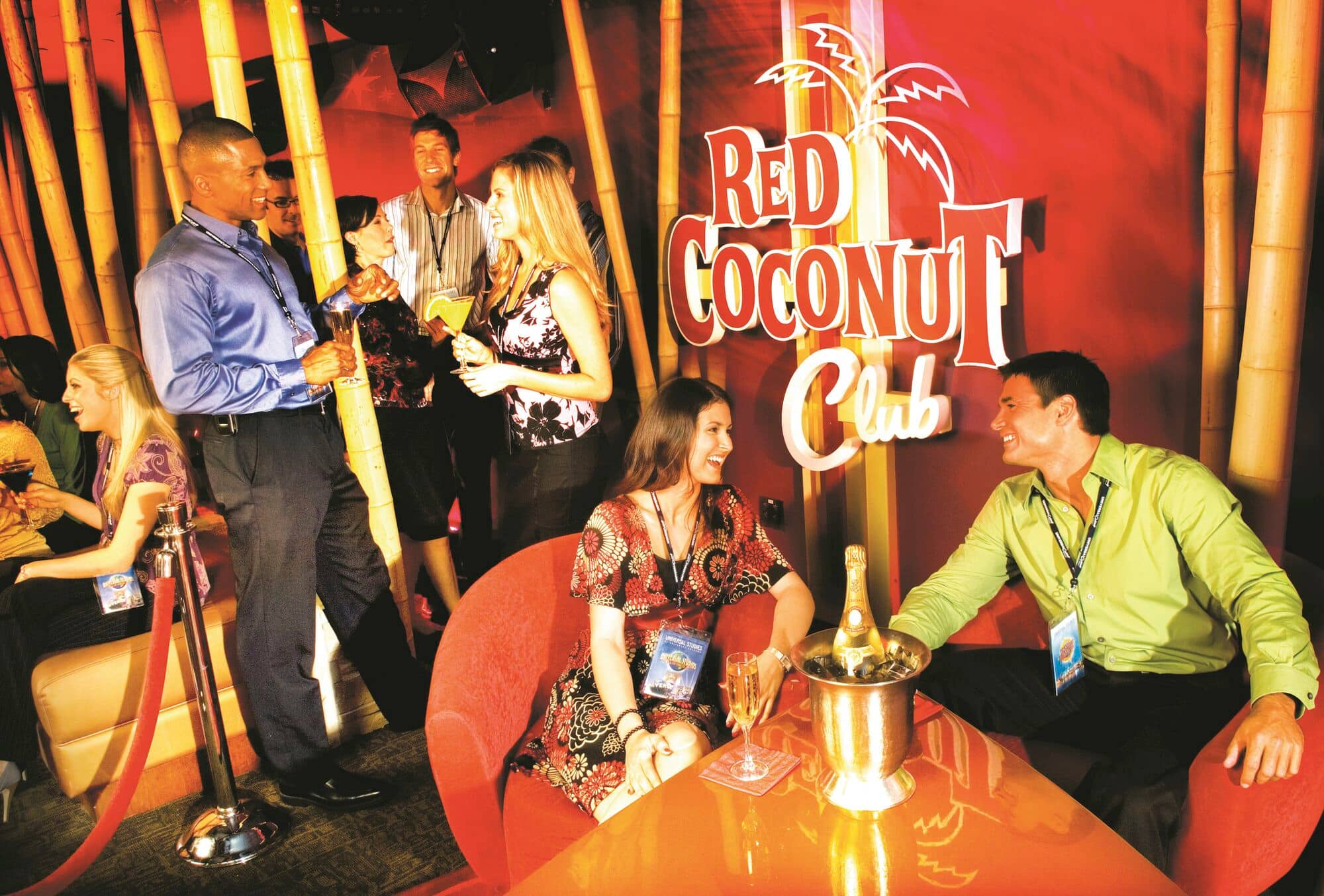 People having drinks at the Red Coconut Club.