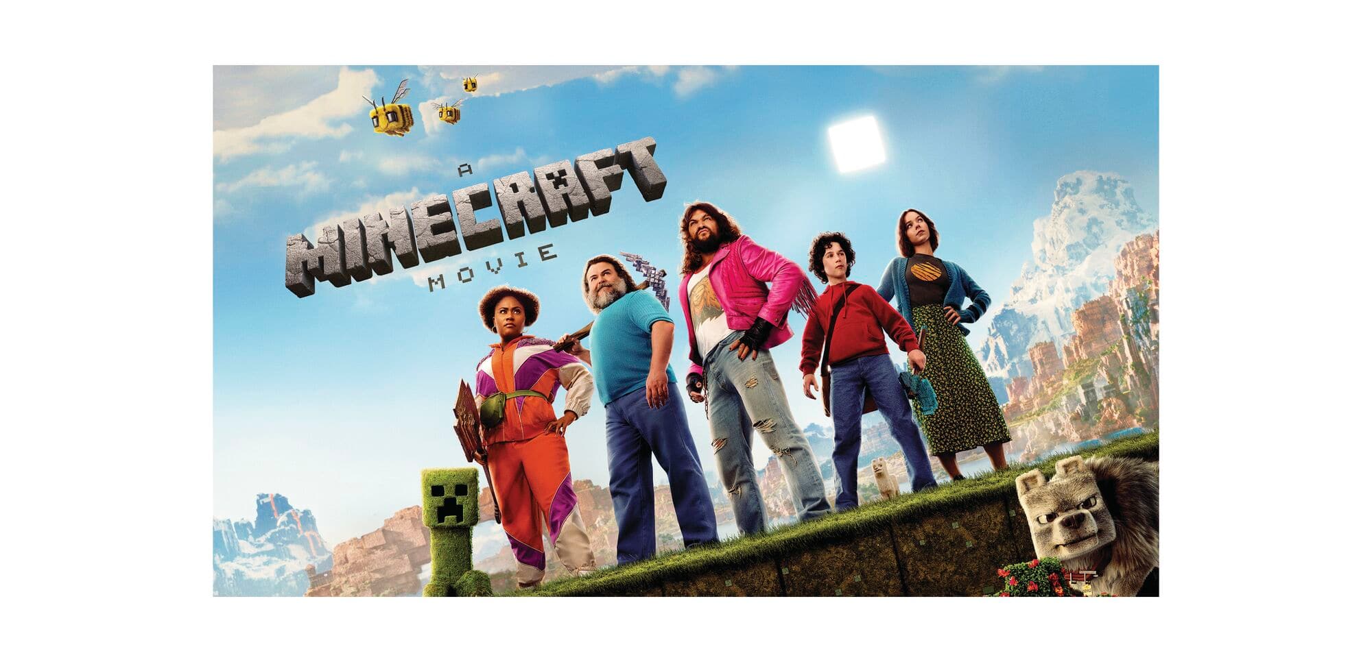 A Minecraft Movie poster.