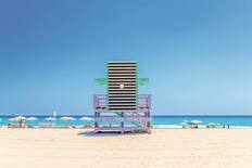 A lifeguard station on San Juan Beach