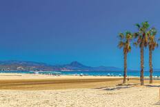 Looking along San Juan Beach, towards the mountains