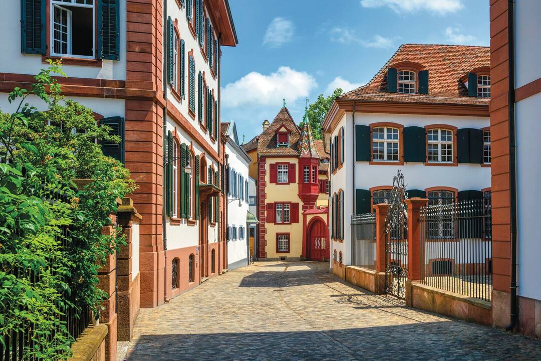 An attractive street in Basel's old town