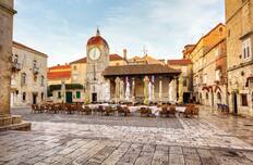 Central square of historical Trogir Old town, Croatia