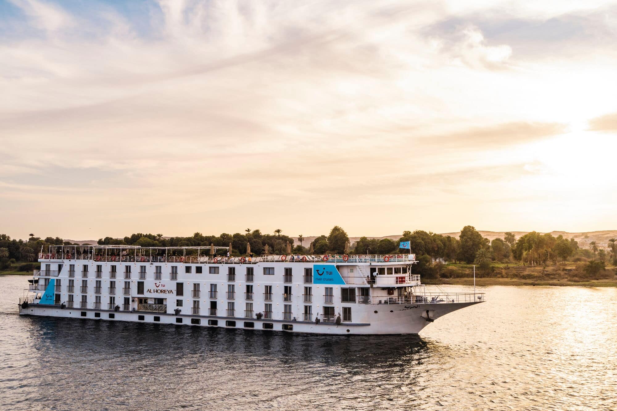 A River ship sailing on the Nile.