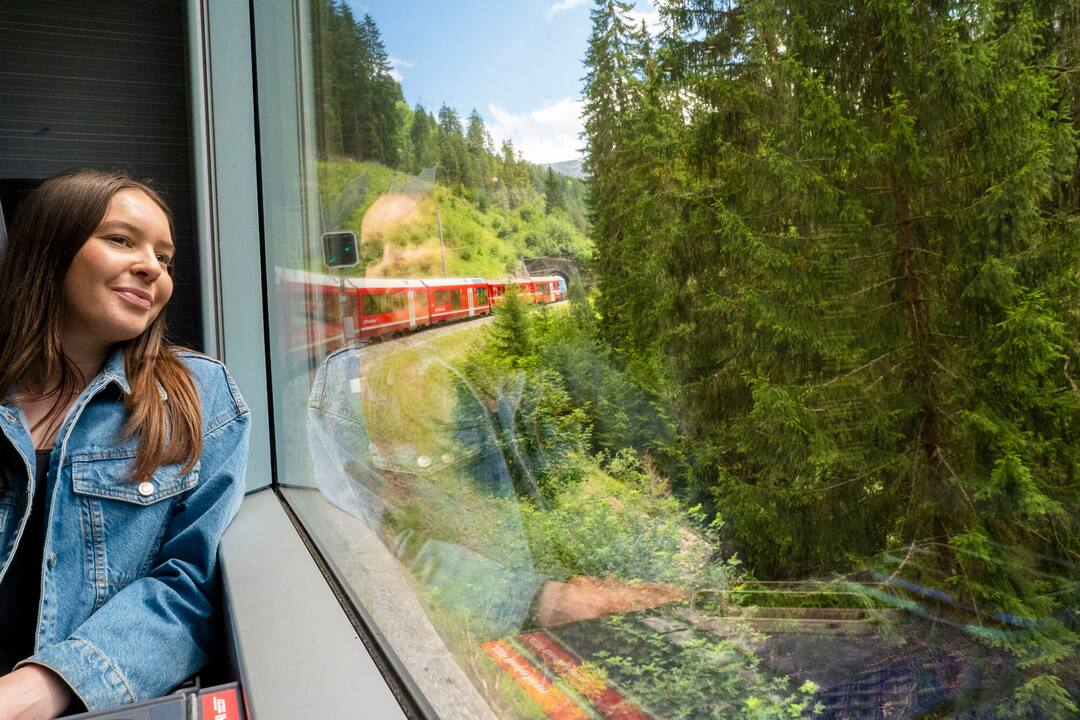 Bernina Express, Pontresina, Switzerland