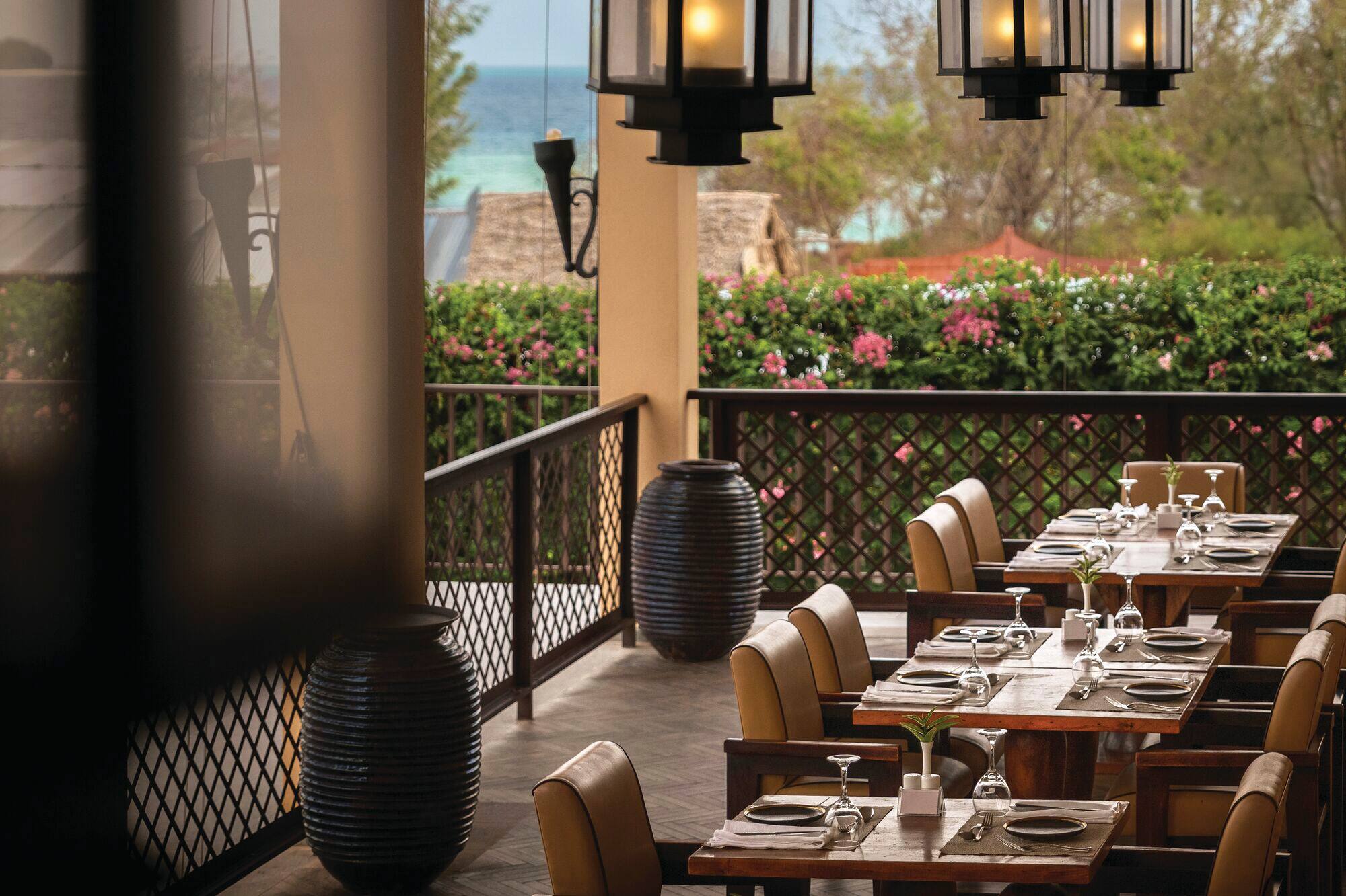 A restaurant at The Mora.