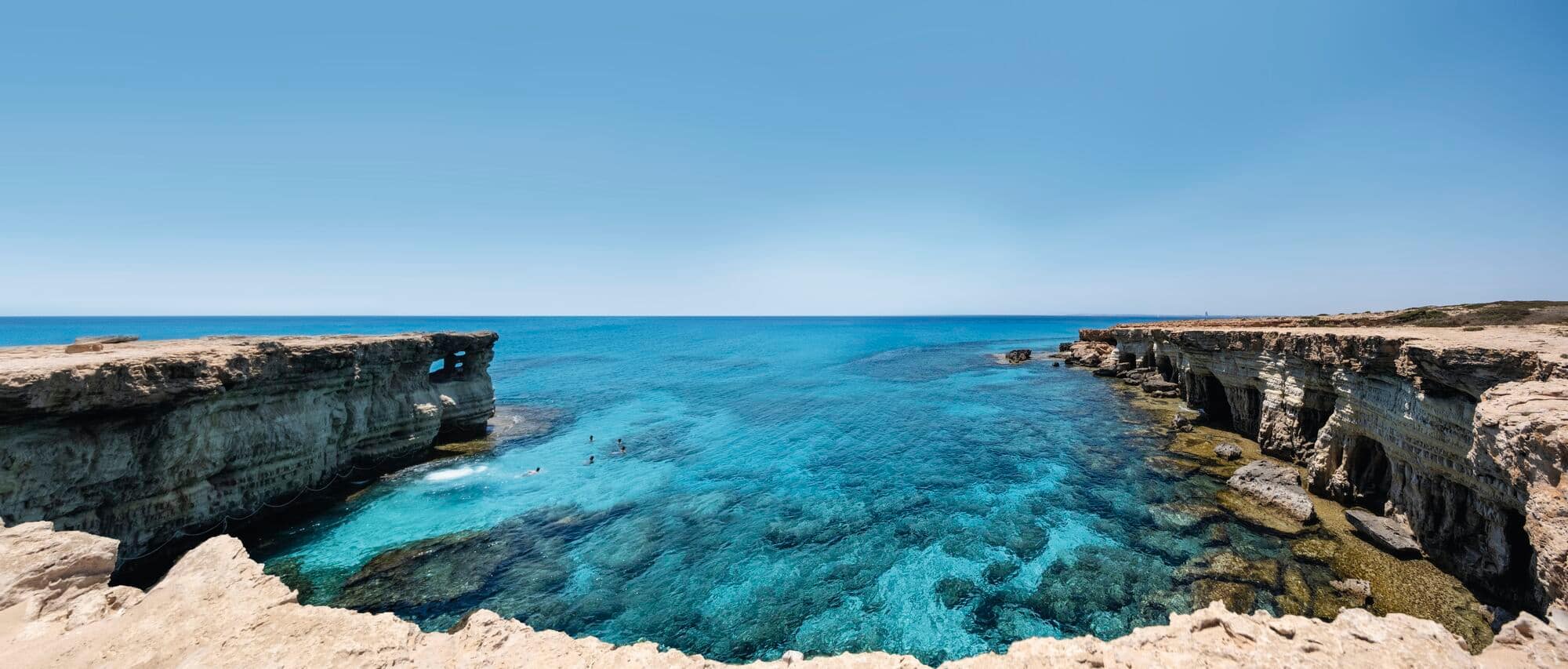 The coastline of Cape Greco in Cyprus.