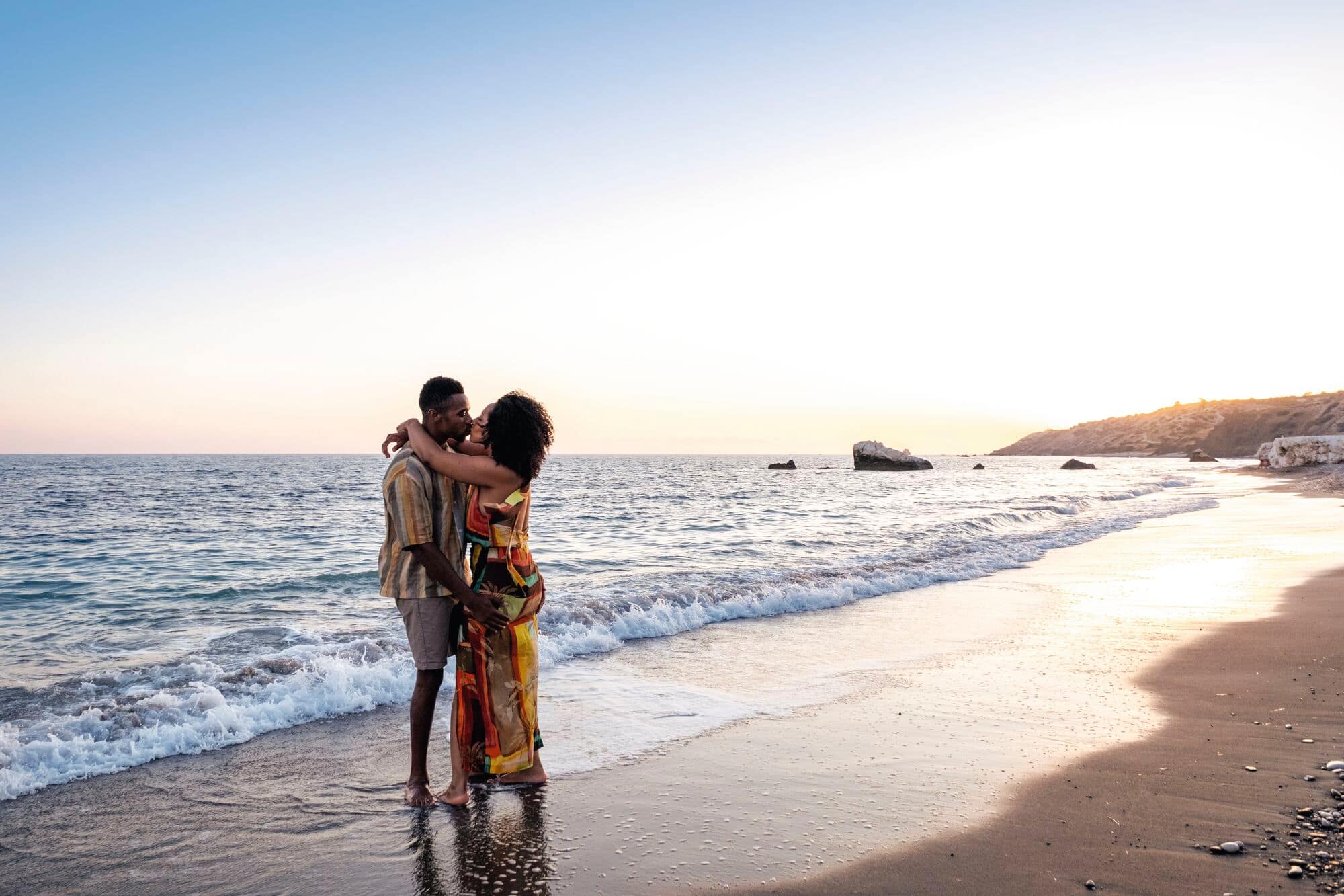 A couple together on holiday.