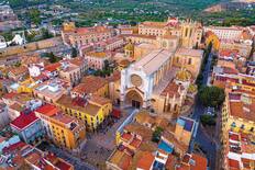 An aerial view of Tarragona's primatial cathedral