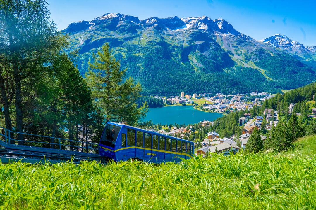 Chantarella Funicular, St Moritz, Switzerland