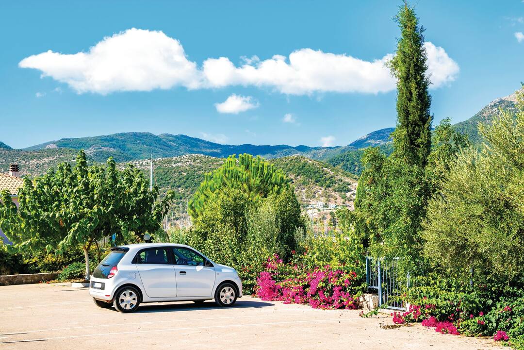 Car park in Geni village, Greece